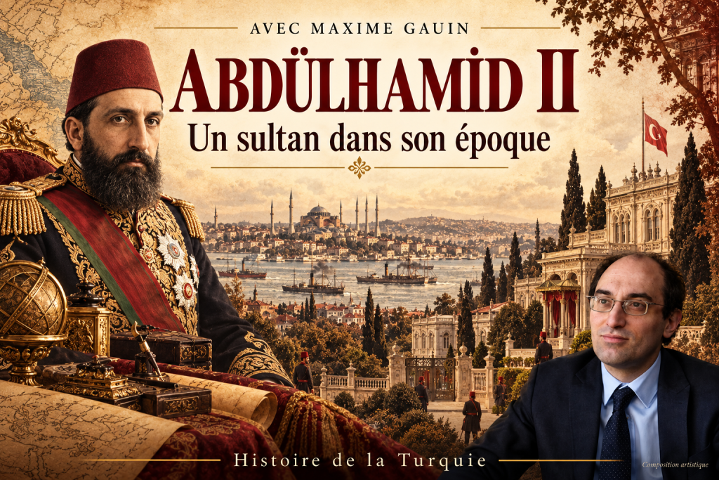 Abdülhamid II avec Maxime Gauin. Composition artistique.